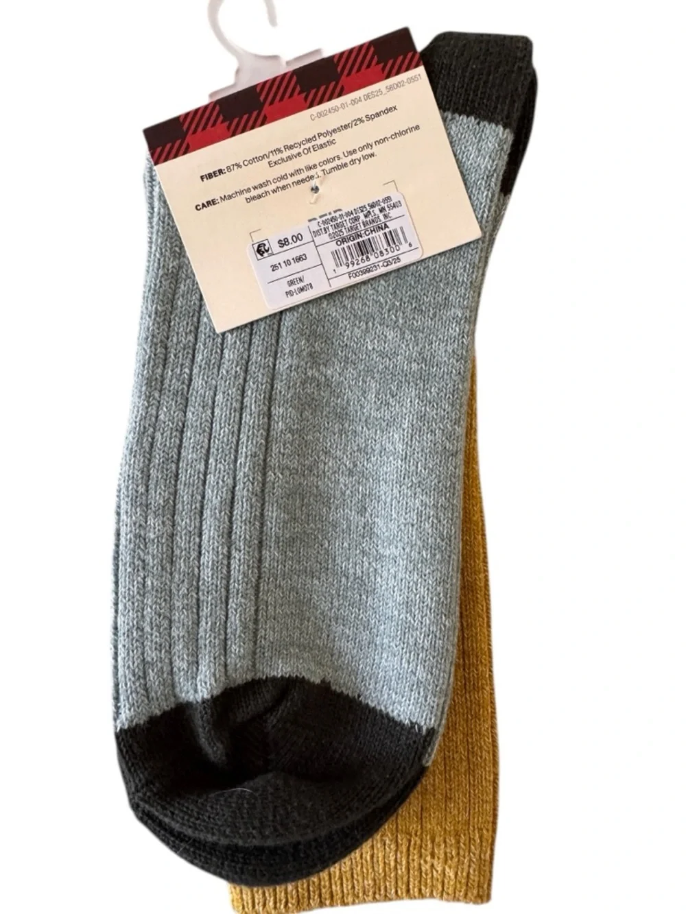 WOOLRICH For Target NWT Color Block Mid Weight Socks Size L/XL
